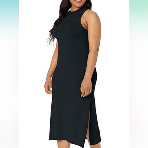 The Drop Women's Gabriela High-Neck Cut-In A-Line Side Slit Maxi Sweater Dress